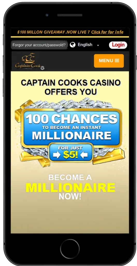 Captain Cooks Casino App